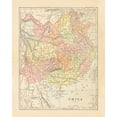 thumbnail image 2 of Wild Apple Portfolio 12x14 White Modern Wood Framed Museum Art Print Titled - Map of China, 2 of 4