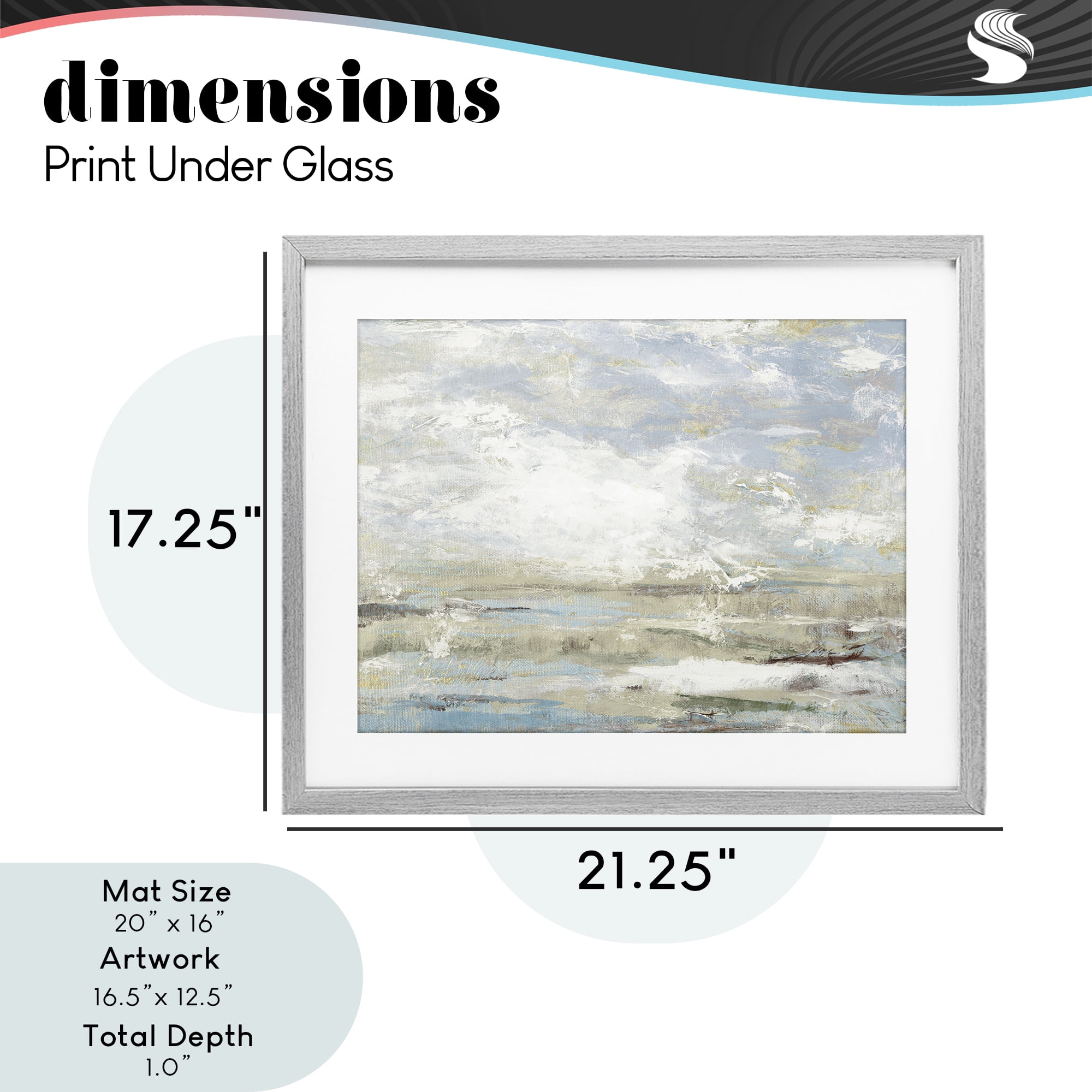 Stupell Industries Morning Mood Impression Gray Framed Print Under Glass, design by Lanie Loreth