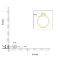 thumbnail image 4 of Angara Natural 0.6 Ct. Aquamarine with Diamond Vintage Inspired Ring in 14K Yellow Gold for Women (Ring Size: 12), 4 of 9