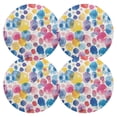 thumbnail image 2 of Abstract Paint Spots Black Round Placemats Plate Mats 15 Inch Non-Slip Heat Resistant Washable PVC Set Indoor for Kitchen Dining Table 1PC, 2 of 6