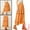 Orange, variant on Unique Bargains Women's Long Skirts Elastic Waist Lace Insert A-Line Maxi Skirt