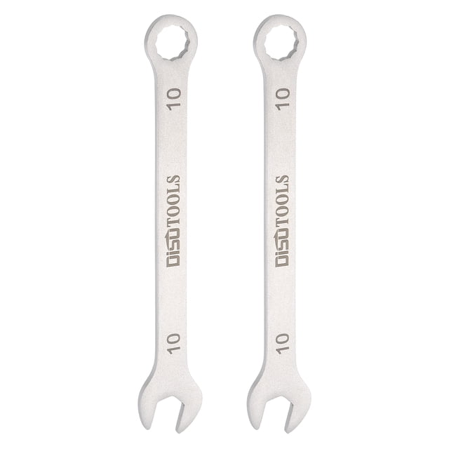 Llave combinada delgada Uxcell 2pcs métrica 10mm con extremo Torx y desplazamiento de 15 grados, llave de extremo abierto de acero inoxidable