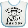 thumbnail image 3 of Inktastic The Worlds Cutest Alarm Clock Boys or Girls Baby Bib, 3 of 4