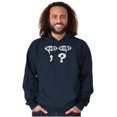 thumbnail image 4 of Funny Wait What Punctuation Joke Unisex Plus Fleece Graphic Hoodie Brisco Brands 3X, 4 of 5