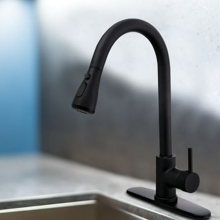 DEEPCRAFF 1Pack Faucet Deck Plate Black For Kitchen Sink Installation