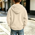 thumbnail image 6 of HAOTAGS Boys Zip Up Hoodie (3-14) Warm Zipper Long Sleeve Casual Hooded Jacket Beige Size 3T, 6 of 8
