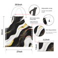 thumbnail image 7 of Black and Gold Marble Layered Waves Pattern Apron-Garden Aprons for Women with Pockets-Cotton Linen Waterproof Kitchen Cooking Gardening Aprons Adjustable for Kitchen,Cooking,BBQ and Salon 33x27 Inch, 7 of 7