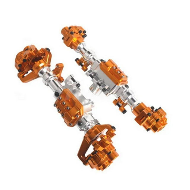 ZheElen Aluminum Alloy Front And Rear Axle Housings For 1/10 Axial SCX10 Crawler Orange