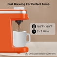 thumbnail image 2 of CHULUX Mini cafetera para cápsulas K, cafetera individual para una taza americana, cafetera ligera en cápsulas, color naranja, 2 of 5