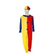 thumbnail image 4 of EeaseMX Mono de payaso con sombrero para niños y niñas, disfraz de payaso arcoíris para carnaval, Halloween, mascarada, actuación escénica, talla L, 4 of 7