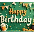 thumbnail image 3 of Decorative Design Happy Birthday Banner Clover Decoration Party Decoration Gold Coins Celebration for Birthday Party Indoor Decoration Holiday Celebration, 3 of 7