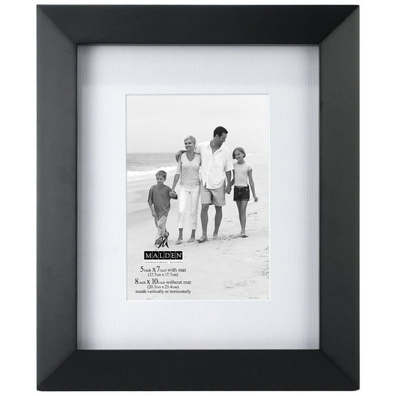 Black BERKLEY matted 8x10 5x7 frame by Malden Design - 5x7