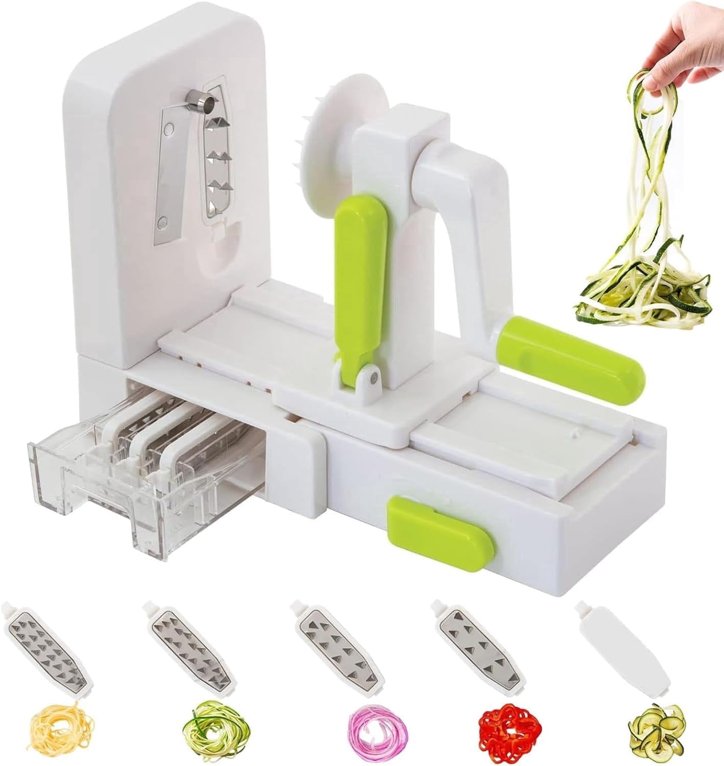 ジェンマ　Gemma MULTUTHONIZER for Kitchen Hamilton Beach 3-in-1 Electric Spiralizer, 3 Cutting Cones, Metal