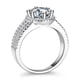 thumbnail image 3 of Anillo de plata s925 con moissanita y diamante Mosan de 2 quilates, anillo de mujer de tres filas de Seiko de moda europea y americana, 3 of 5