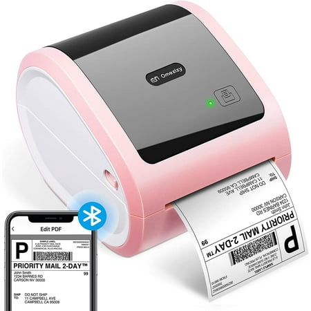 Bluetooth Thermal Shipping Label Printer 4X6 - D520BT Wireless Pink Thermal Label Printer for Shipping Packages & Small Business - Thermal Shipping Label Printer, Compatible with Phone, USPS, Amazon