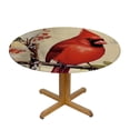 thumbnail image 3 of JEUXUS Cardinal Birds Round Tablecloth Full Width Single-Sided Printing 100% Polyester Fiber 31-35, 3 of 8