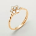 thumbnail image 3 of LBG British Made 14k Rose Gold Cubic Zirconia Womens Promise Ring - 33 size options - Size 10.5, 3 of 7