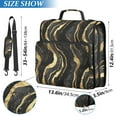 thumbnail image 3 of Zipper Binder Black and Gold Abstract 1.5 Inch Binder Folder Bag with Shoulder Strap and Handle, 3 of 8