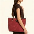 thumbnail image 7 of Retro Style Women Handbag Veganic PU Leather Material Office Lady Work Tote For Commuter High Capacity Shoulder Bag Fits Up to Laptop 12", 7 of 7