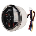 thumbnail image 2 of Xirurus 4in1 3.35 inches / 85 mm Gauge Multifunction Fuel Level Oil Pressure Water Temp Volt Meter DC 8-16V for Car RV Boat Motorcycle, Black Dial Silver Cover F/PSI, 2 of 9