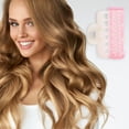 thumbnail image 2 of Ofertas Únicas 2 Pcs Rodillo de Cabello Voluminoso Sin Calor Conveniente para Mujeres 2.76"x2.09" Rosa Blanco, 2 of 4