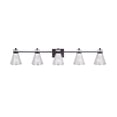 thumbnail image 2 of 5132-05-32-Forte Lighting-Cyndy - 5 Light Bath Bar-8.25 Inches Tall and 45.75 Inches Wide-Antique Bronze Finish, 2 of 4
