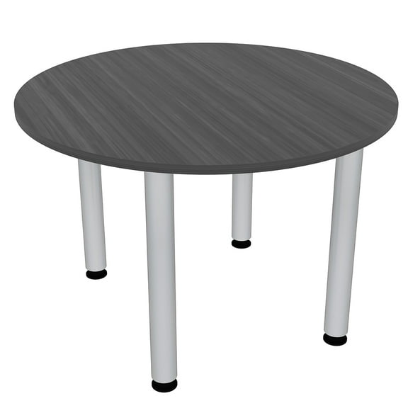 46" Round Conference Room Table With Metal Post Legs Harmony Series
