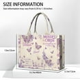 thumbnail image 3 of Large Capacity Tote Bag,Beige Butterfly Text Pattern Handbag Fashion Luxury Tote Bag,15.7"x13"x 5.1" Inches,Laptop Compatible, 3 of 6