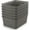 Grey, variant on Woven Plastic Storage Baskets, 6 Pack White Weave Bins Organizer, 10.1" x 7.55" x 4.1"