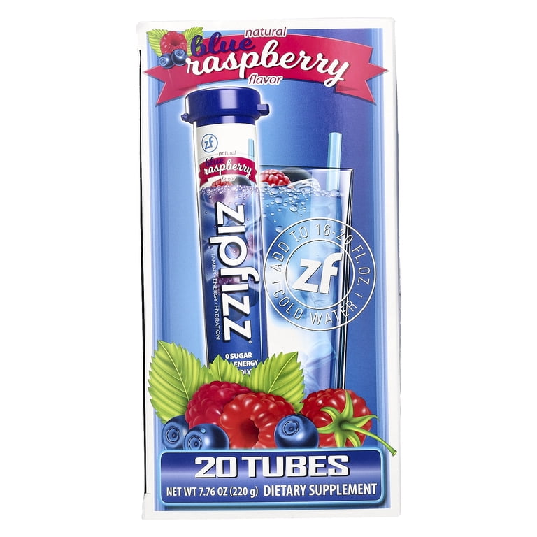 Zipfizz, Healthy Energy Drink Mix, Blueberry Raspberry, 20 Count