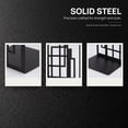 thumbnail image 3 of Unique Bargains Geometric Metal Bookends Decorative Book Ends for Shelves Black 4.7"x3.7"x6.7", 3 of 5