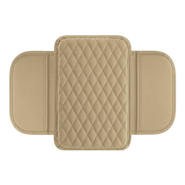 Funda para la consola central del coche Funda de cuero de microfibra para el reposabrazos del coche con 2 bolsas de almacenamiento Accesorios para el interior de la mayoría de los vehículos