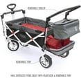 thumbnail image 5 of Creative Outdoor Products Push-Pull Black Collapsible Folding Wagon Stroller Cart, 5 of 6