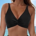 thumbnail image 2 of HCNTES Bikini Tops for Women Only Underwire Swim Top V Neck Adjustable Straps Bathing Suit Tops Black,XL, 2 of 9