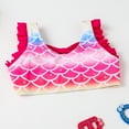 thumbnail image 4 of Hotiary Toddler Baby Girl Swimsuit Two Piece Set Kids Fish Scales Print Bathing Suit Mermaid Swimwear Bikini Beach Wear Family Swimsuits Matching Set for 2 Years-X-Large, 4 of 8