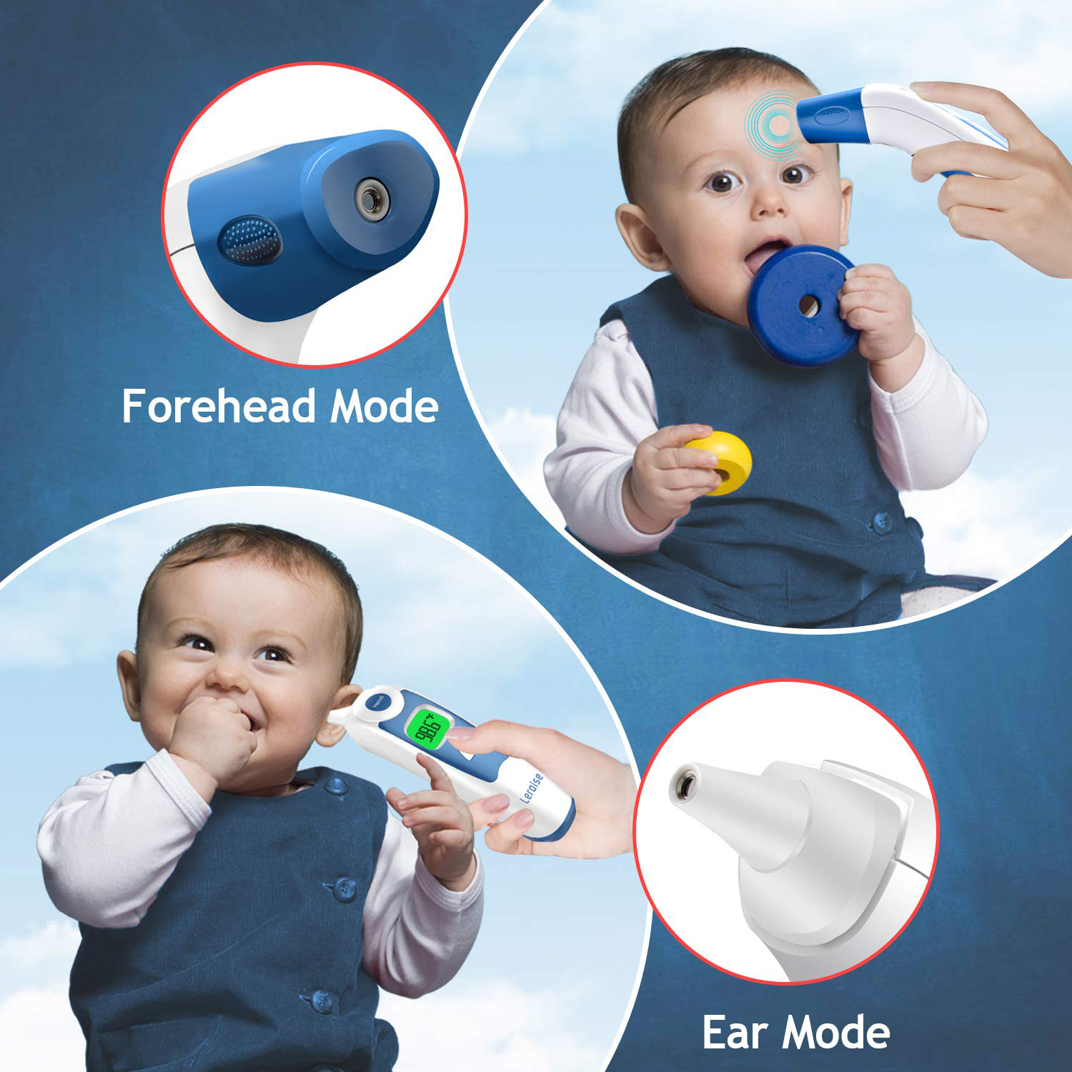 Leraise Forehead and Ear Thermometer, 1-Second Fast Reading photo 4