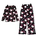 thumbnail image 2 of Women' Hello Kitty Pajama Set,Long-Sleeve Top and Pants,Soft Cozy Sleepwear in Multiple Colors, 2 of 6