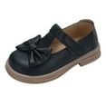 thumbnail image 1 of B91xZ Chaussures de Robe pour Fille Mode Ballerines avec Nœud, Noir 2, 1 of 5