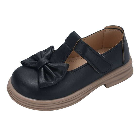 NOKIO Toddler Little Girl Mary Jane Dress Shoes Ballet Flats for Girl Party School Shoes Bowknot Princess Shoes Round Toe Sweet Kids Shoes Back to School Princess Wedding Flower Girl Shoes Flats