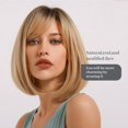 thumbnail image 2 of Adakot Blonde Wigs for Women Lace Front Wigs Human Hair Shoulder Length Short Bob Hair Wigs, 2 of 7