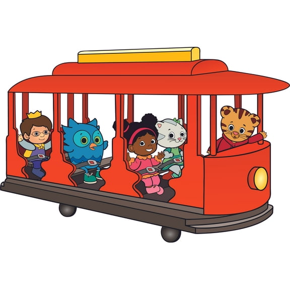 Vinyl Kids Bedroom Living Room Daniel Tiger's Characters Design Adhesive Wall Art Decal - 13" x 20" Home Art Miss Elaina Prince Wednesday O The Owl Daniel Tiger & Katerina Kittycat Decoration Sticker