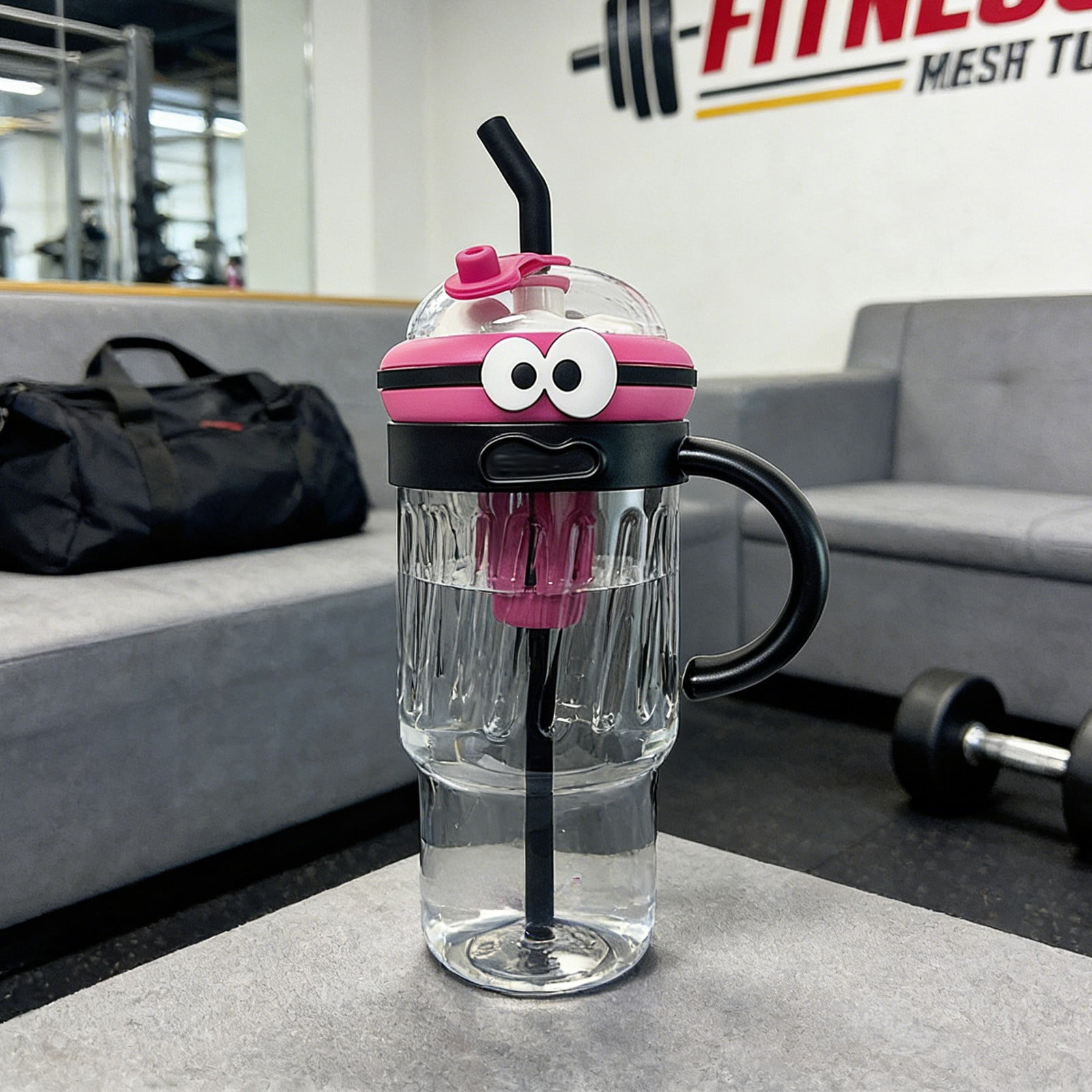 Large Capacity Water Bottle 1200ML Plastic Water Bottle With Straw, Portable Water Bottle With Handle, Leakproof Water Bottle Drink Container, Durable Water Bottle Daily Use Cup