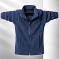 thumbnail image 2 of Men's Autumn Winter Polar Fashion Stand Collar Loose Large Size Jacket Jacket Top, 2 of 2