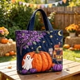 thumbnail image 3 of Quilted Tote Bag with Halloween Print and Reinforced Shoulder Strap for Shopping Daily Use, 3 of 4