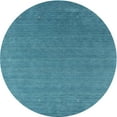 thumbnail image 1 of Ahgly Company Indoor Round Contemporary Blue Ivy Blue Abstract Area Rugs, 6' Round, 1 of 6