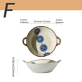 thumbnail image 2 of Large Serving Bowl 24oz Deep Pasta Dish Ceramic Salad Bowl,Irregular Edge, 2 of 7