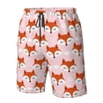 thumbnail image 4 of Salouo cute fox pink Pattern Swim Trunks for Men,Men's Hawaiian Bathing Suit Swimsuits Quick Dry Swimming Board Shorts Beach Shorts with Pockets-3X-Large, 4 of 6