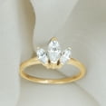 thumbnail image 6 of Rosec Jewels Lab Grown Diamond 3 Stone Ring for Women (EF-VS Quality) - Promise Engagement Ring - with Jewelry Box, 18K Yellow Gold, US 5.00, 6 of 8