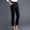 01-Black, variant on Sakmal Dress Women's Capri Trousers High Waisted Work Straight Leg Pants Summer Solid Fashion Women's Capris L