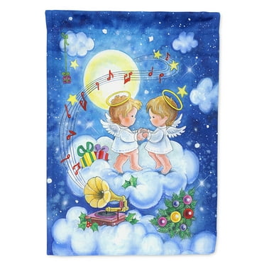 Carolines Treasures APH3790CHF Angels Making Music Together Flag Canvas House Size  Large multicolor